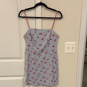 Cherry Print Spaghetti Strap Dress